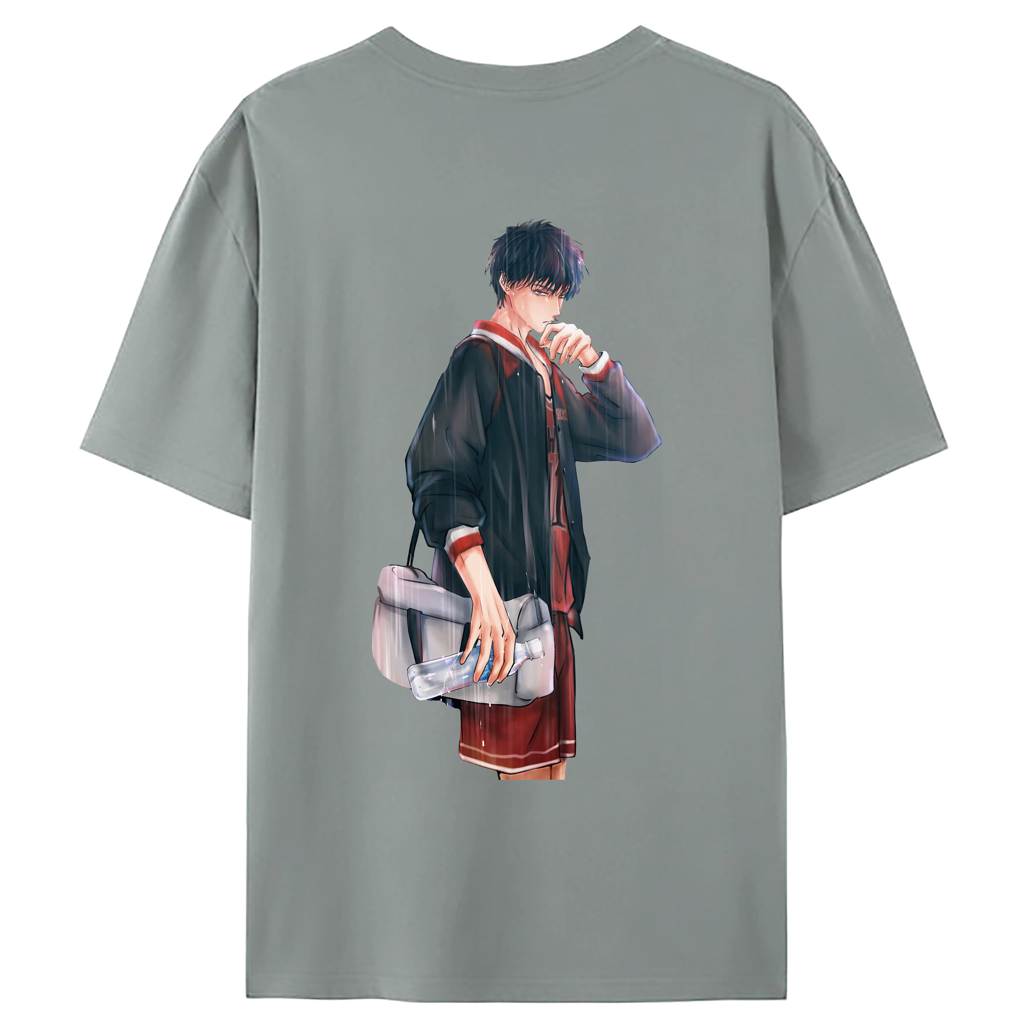 （画像用） SLAM DUNK／スラムダンク 綿100％ メンズ半袖Tシャツ（バックプリント） 通気性